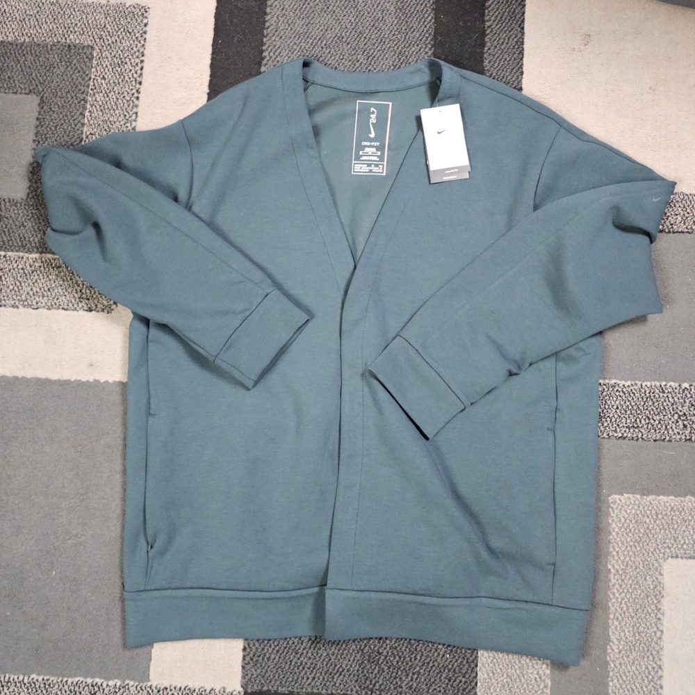 Nike 24.7 Cardigan Mens XL Jungle Green New With Tags